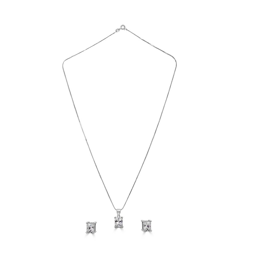 925 Pure Silver Classic Chain Pendant Set : CPS1006