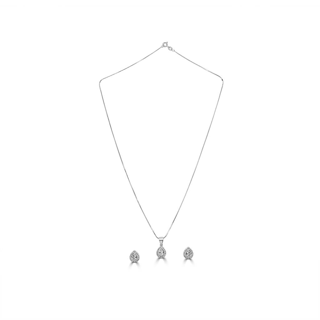 925 Pure Silver Trendy Chain Pendant Set : CPS1007