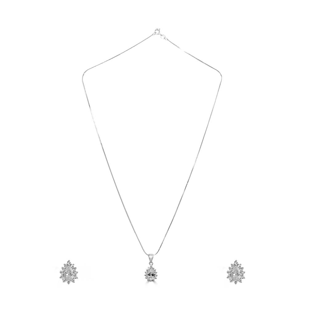 925 Pure Silver Chain Pendant Set : CPS1008