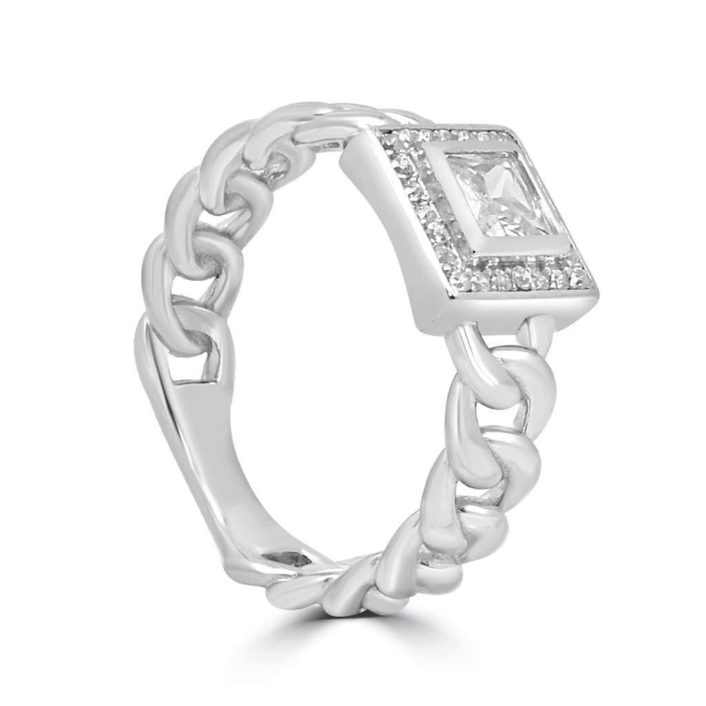 925 Pure Silver Charming Solitaire Ring : LR1203