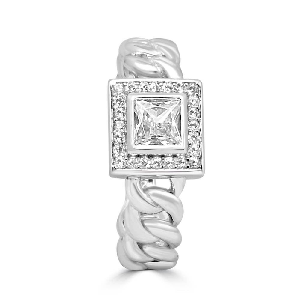 925 Pure Silver Charming Solitaire Ring : LR1203