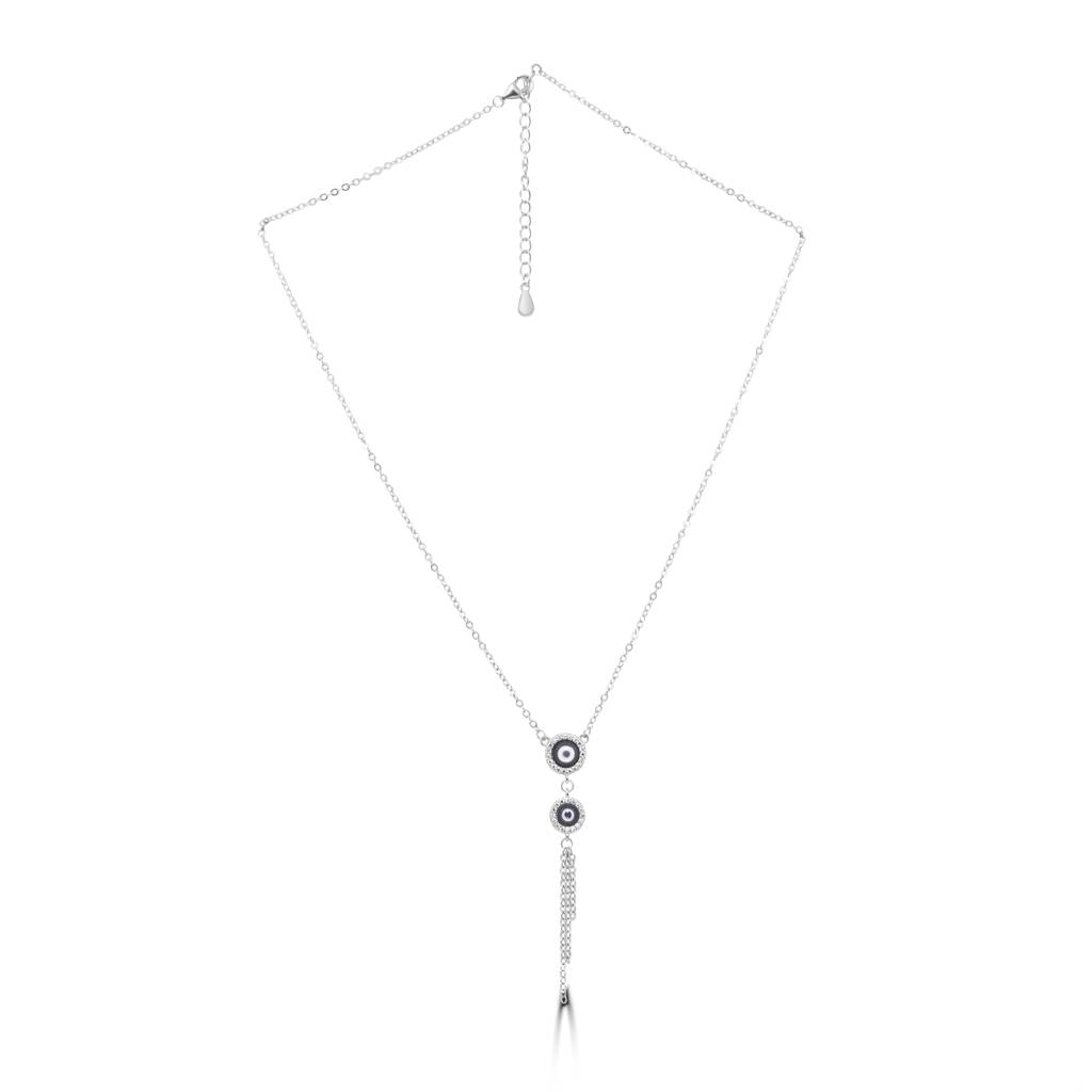 925 Pure Silver Evil Eye Chain Pendant : CP1026