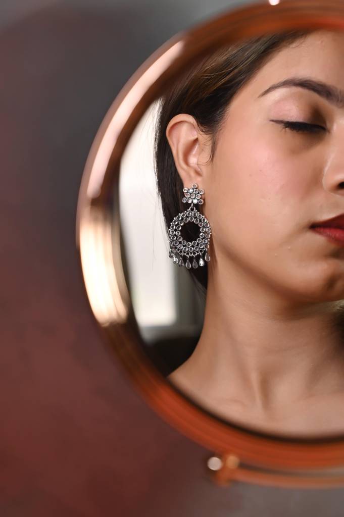 Lustre Fine Twinkling Chandbali : KER263