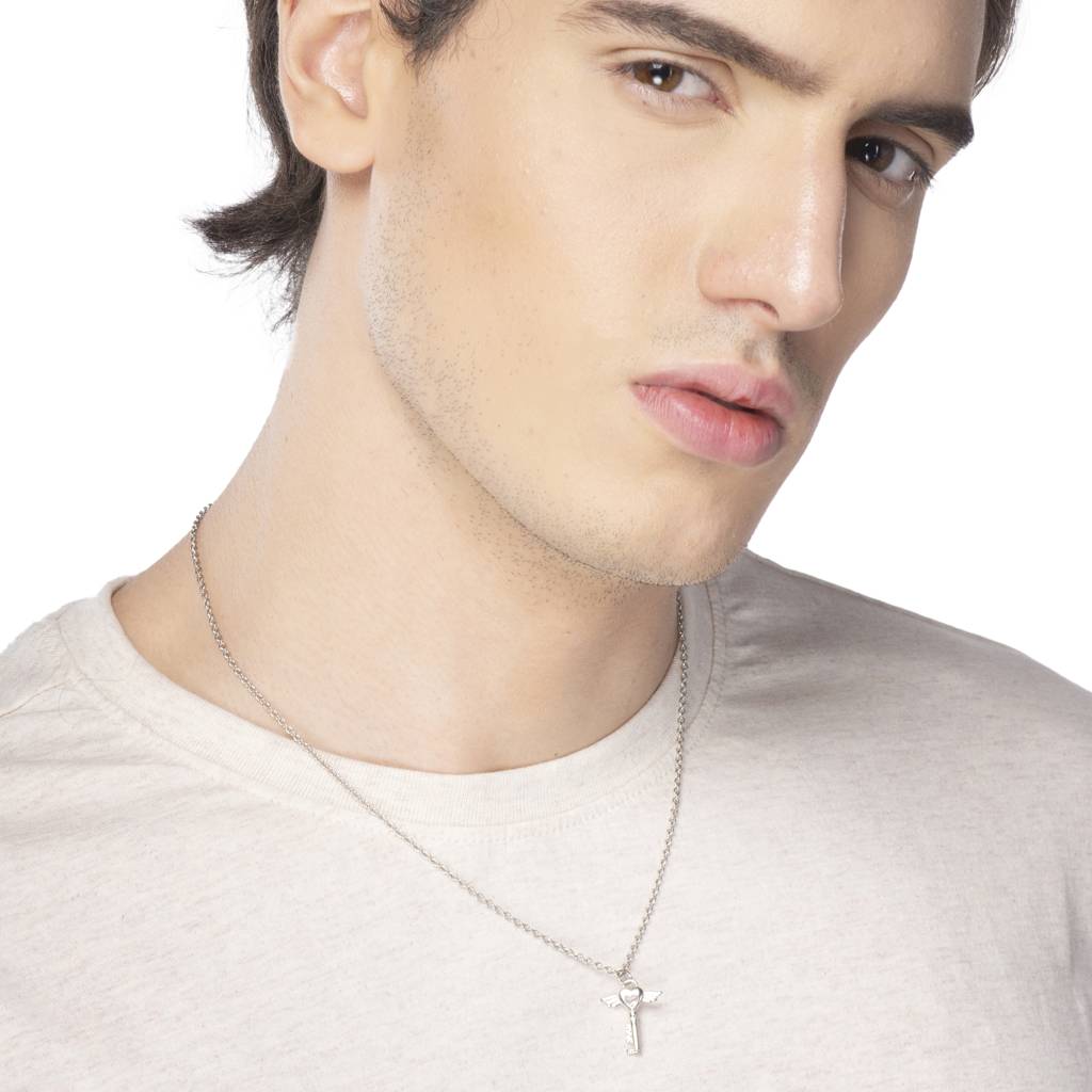 Silver Key & Chain Bracelet Duo