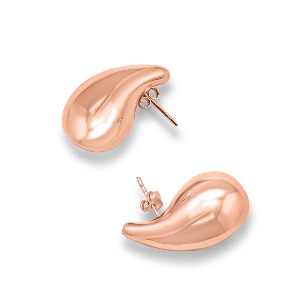 Sophisticated Sterling Silver Rose Gold Plated Drop Earrings For Timeless Elegance And Style : TWP1248