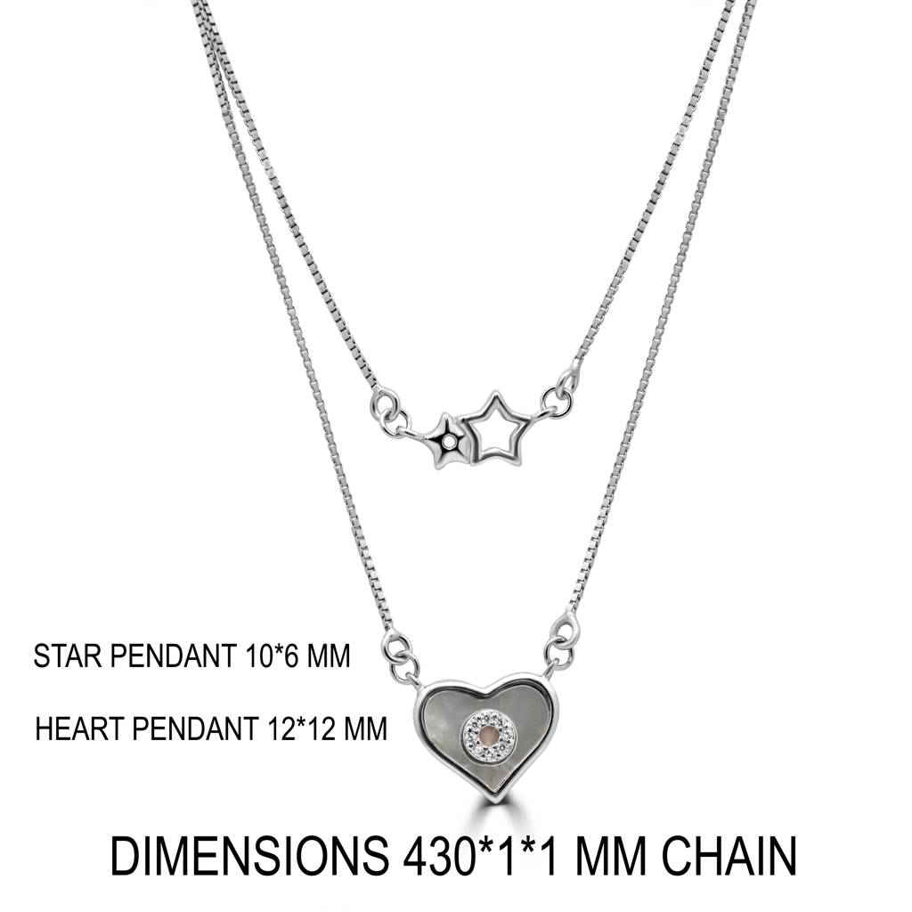 Elegant 925 Sterling Silver Chain Pendant Designed For A Timeless And Sophisticated Look : CP1033