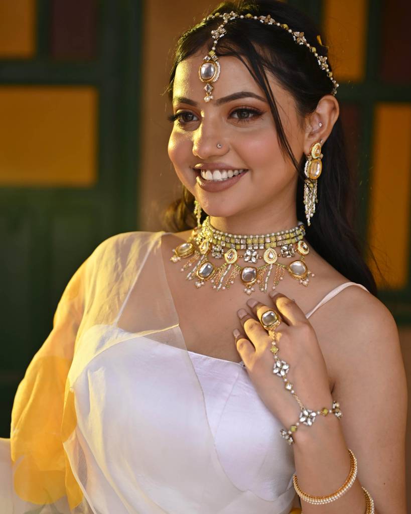 Minty Winty Full Set With Necklace, Earrings, Hathphool, Maangtikka & Waistbelt : ACFS501