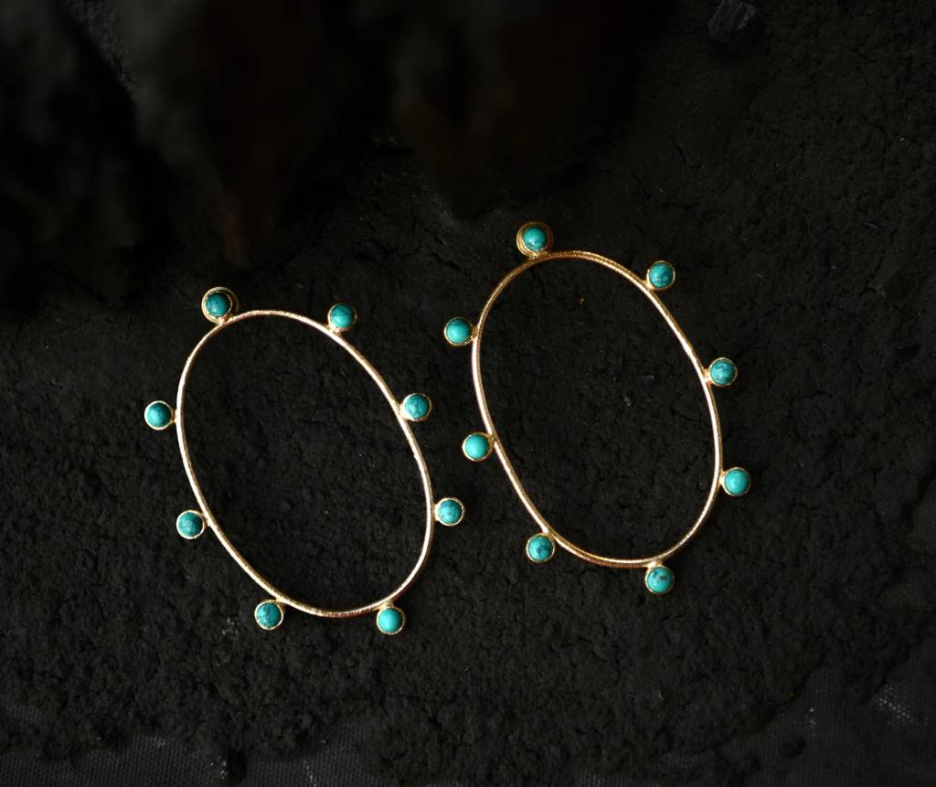 Turquoise Hoops : GRE33