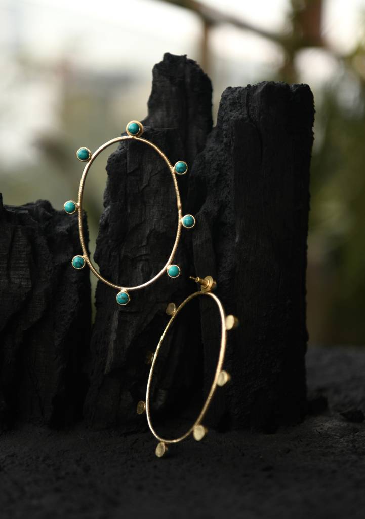 Turquoise Hoops : GRE33