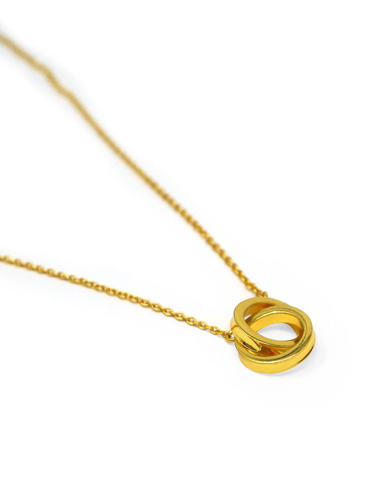 Entangled Circles Sterling Silver Chain Necklace : MPYNCP652D1544