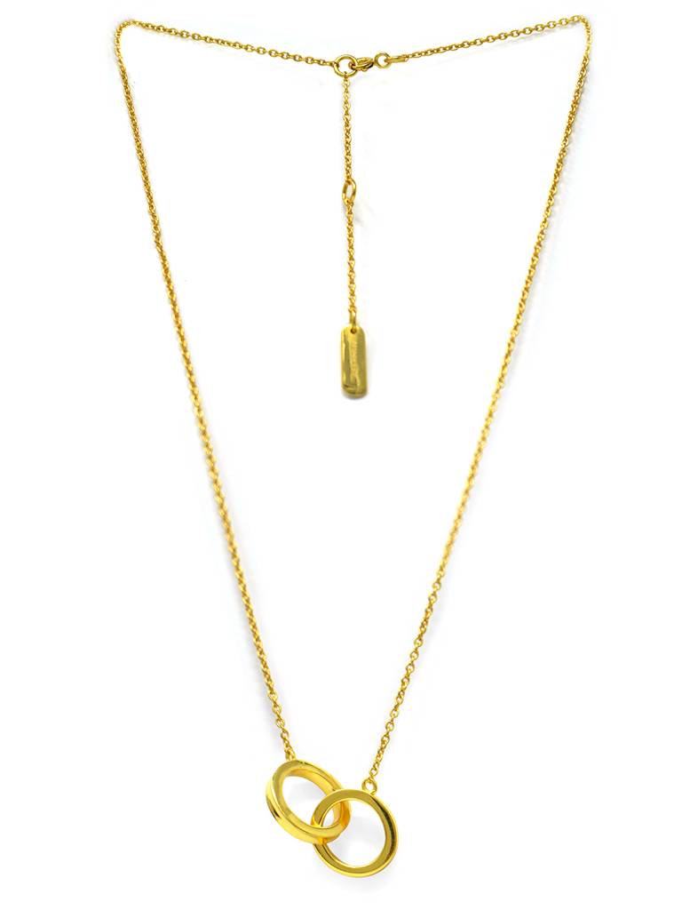 Entangled Circles Sterling Silver Chain Necklace : MPYNCP652D1544