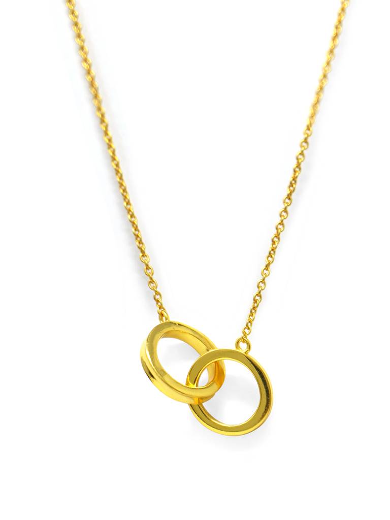 Entangled Circles Sterling Silver Chain Necklace : MPYNCP652D1544