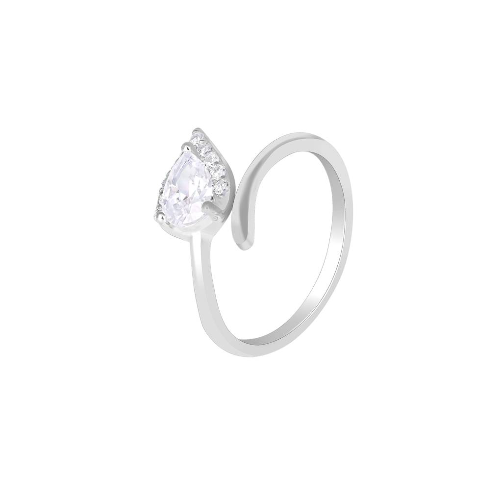 Stone Pointed Toe Ring : DTR108