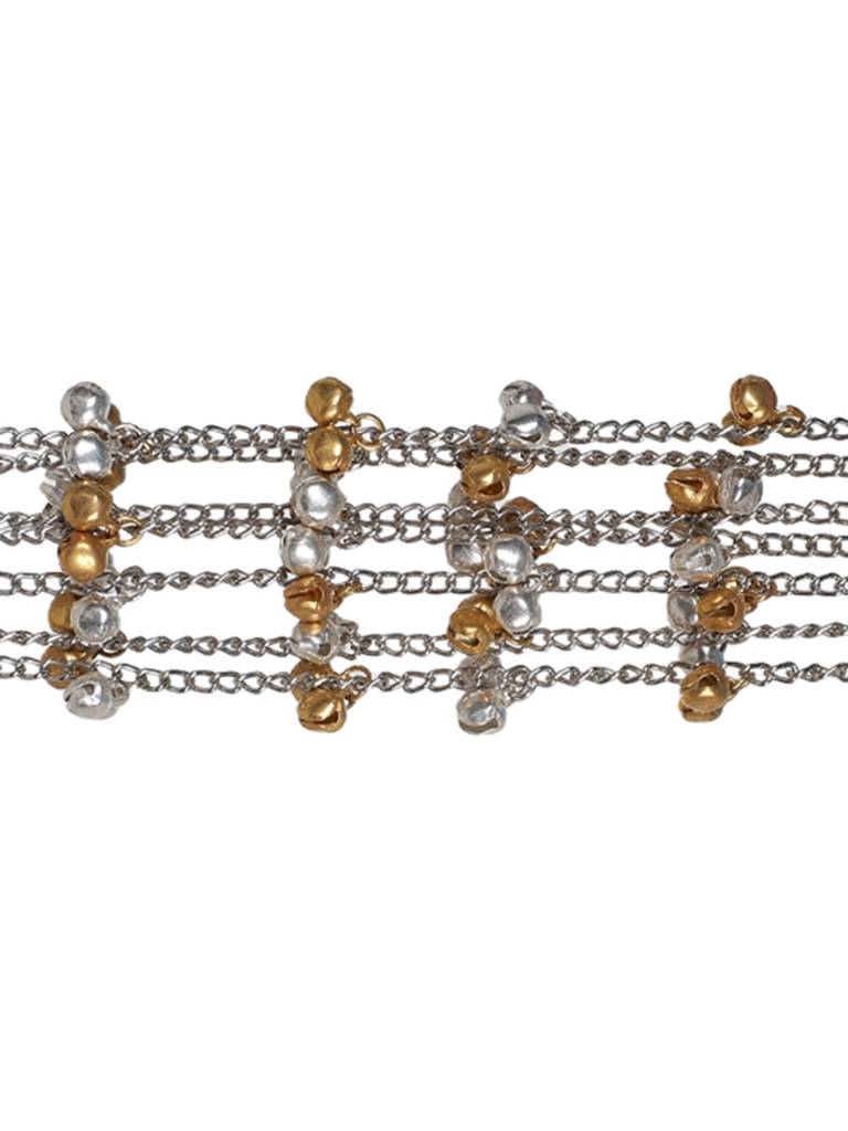 Firoza Dual Tone Ghungroo Bracelet : DUALTONEBRACELET1451