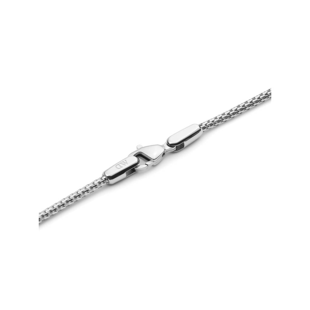 Daniel Wellington Tide Mesh Silver Metal Necklace Unisex : DW00401102