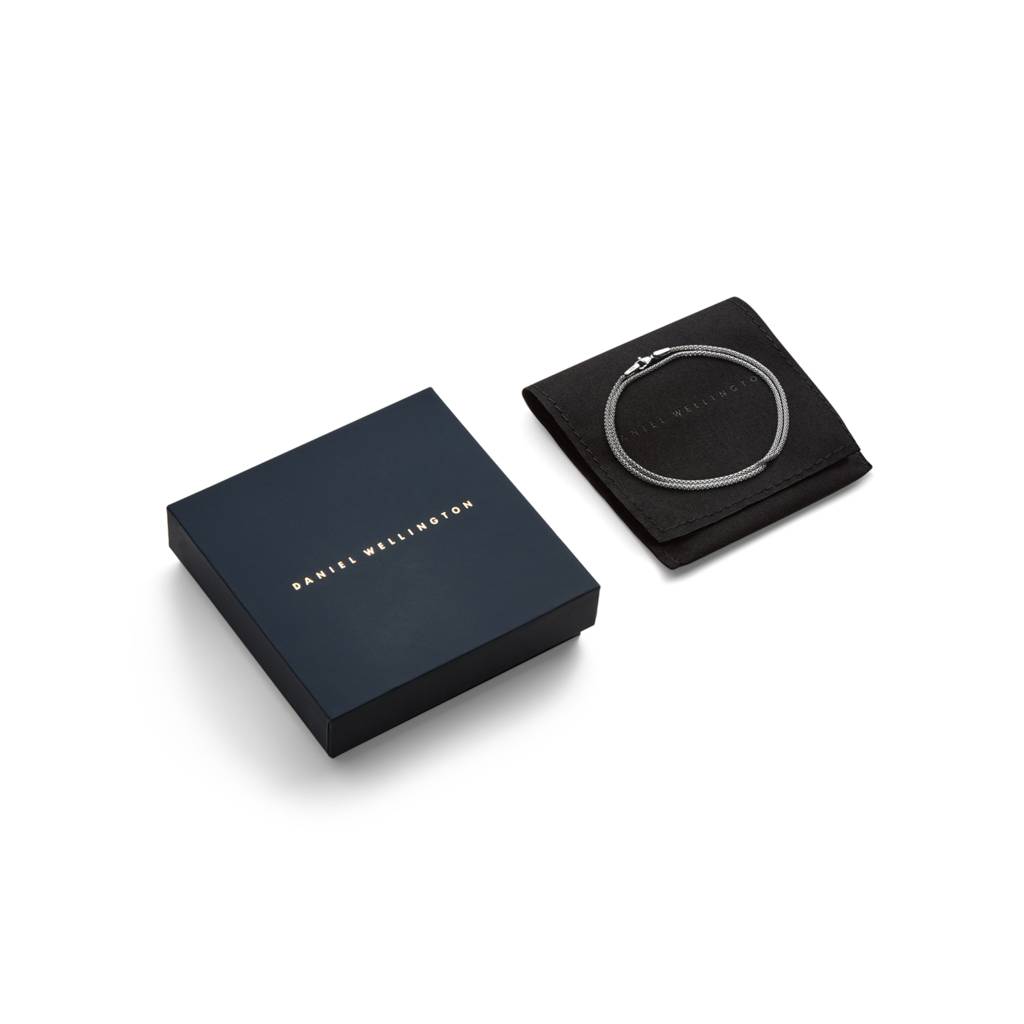 Daniel Wellington Tide Mesh Silver Metal Necklace Unisex : DW00401102