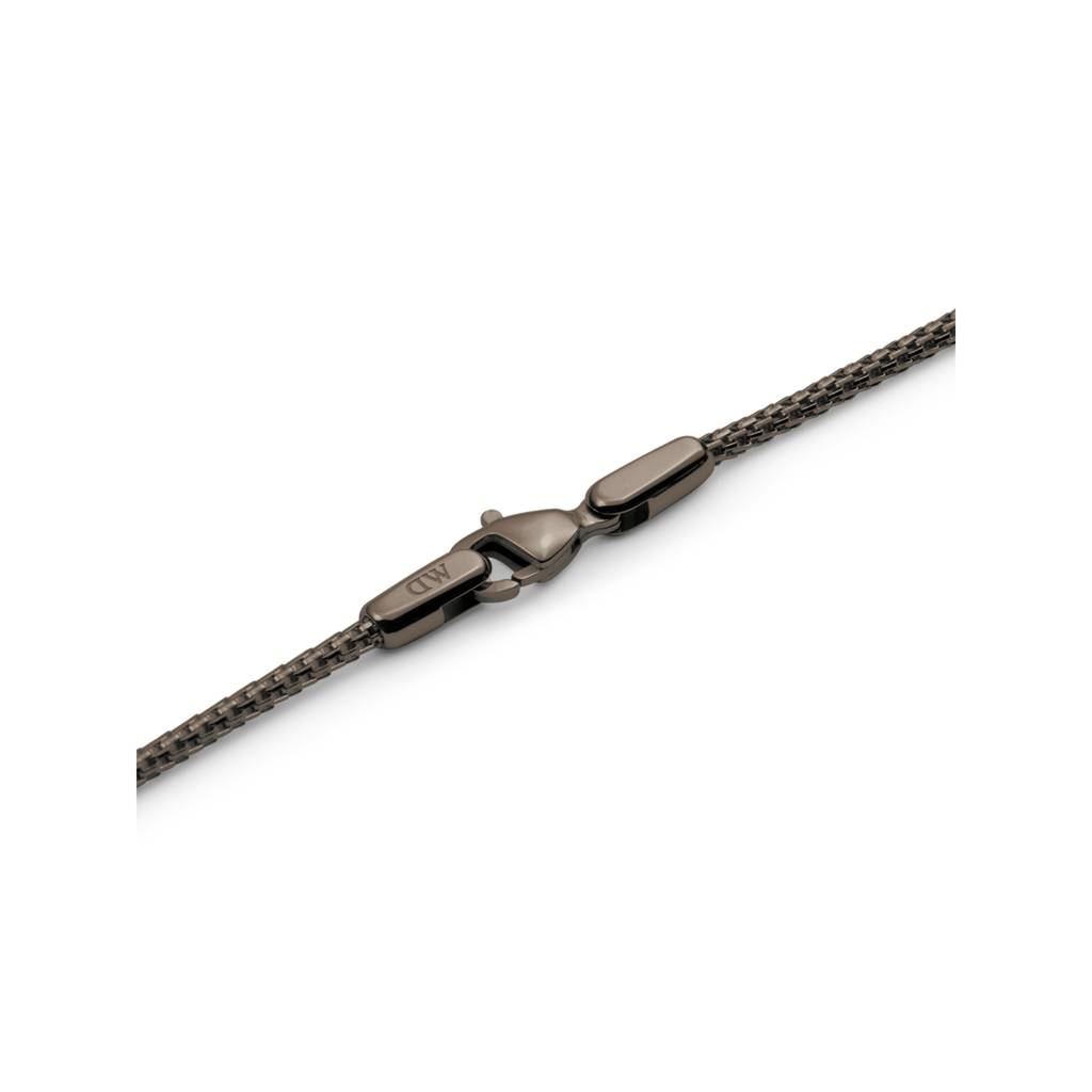 Daniel Wellington Tide Mesh Anthracite_Grey Metal Necklace Unisex : DW00401106