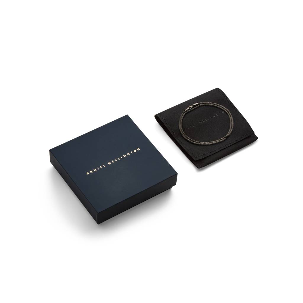 Daniel Wellington Tide Mesh Anthracite_Grey Metal Necklace Unisex : DW00401106