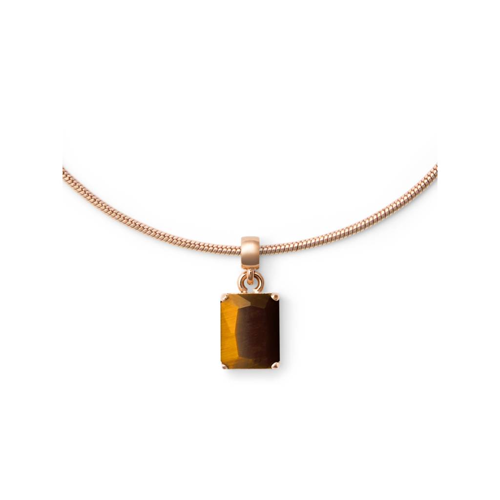 Daniel Wellington Octagon Tiger-Eye Metal Charm For Women : DW00401468