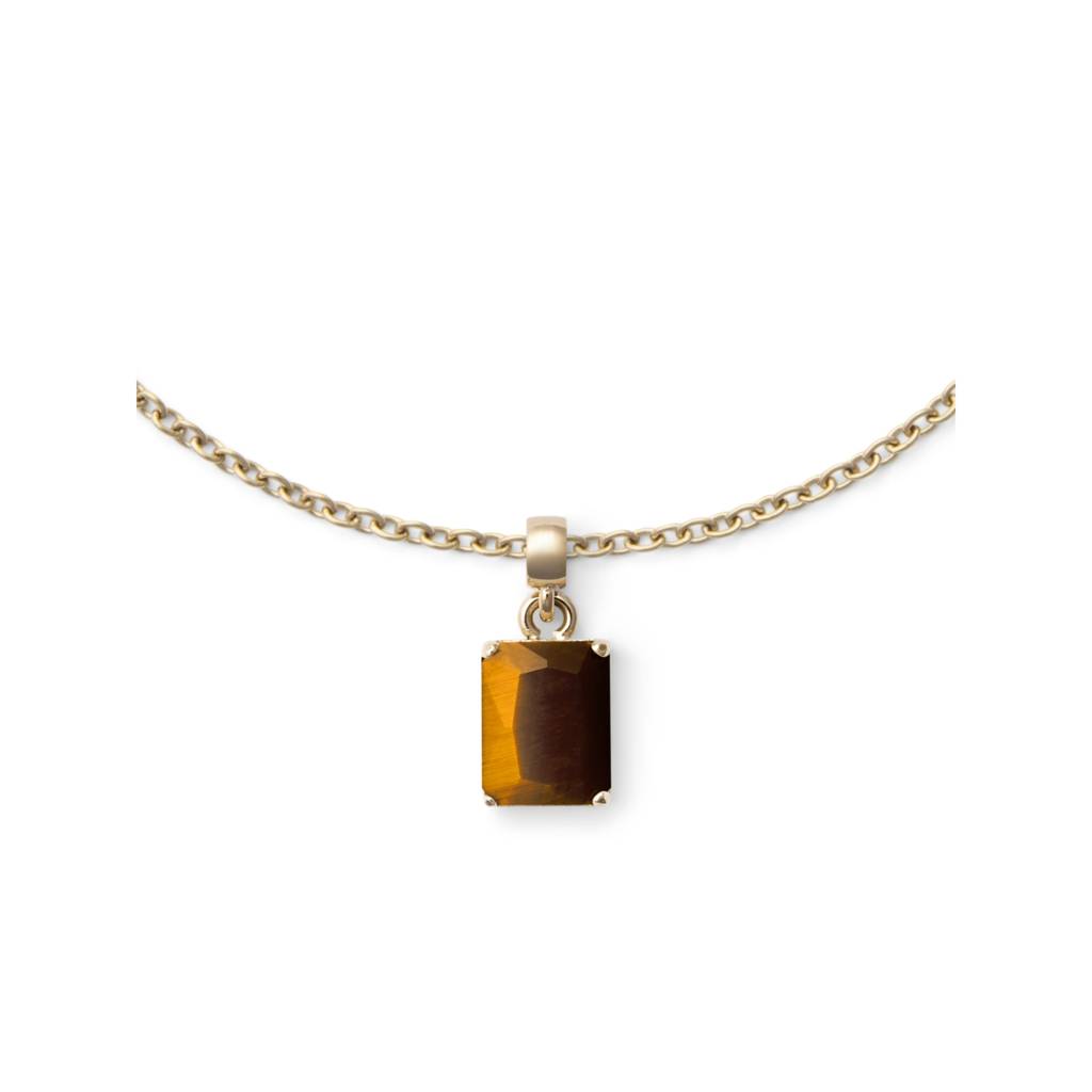 Daniel Wellington Octagon Tiger-Eye Metal Charm For Women : DW00401469