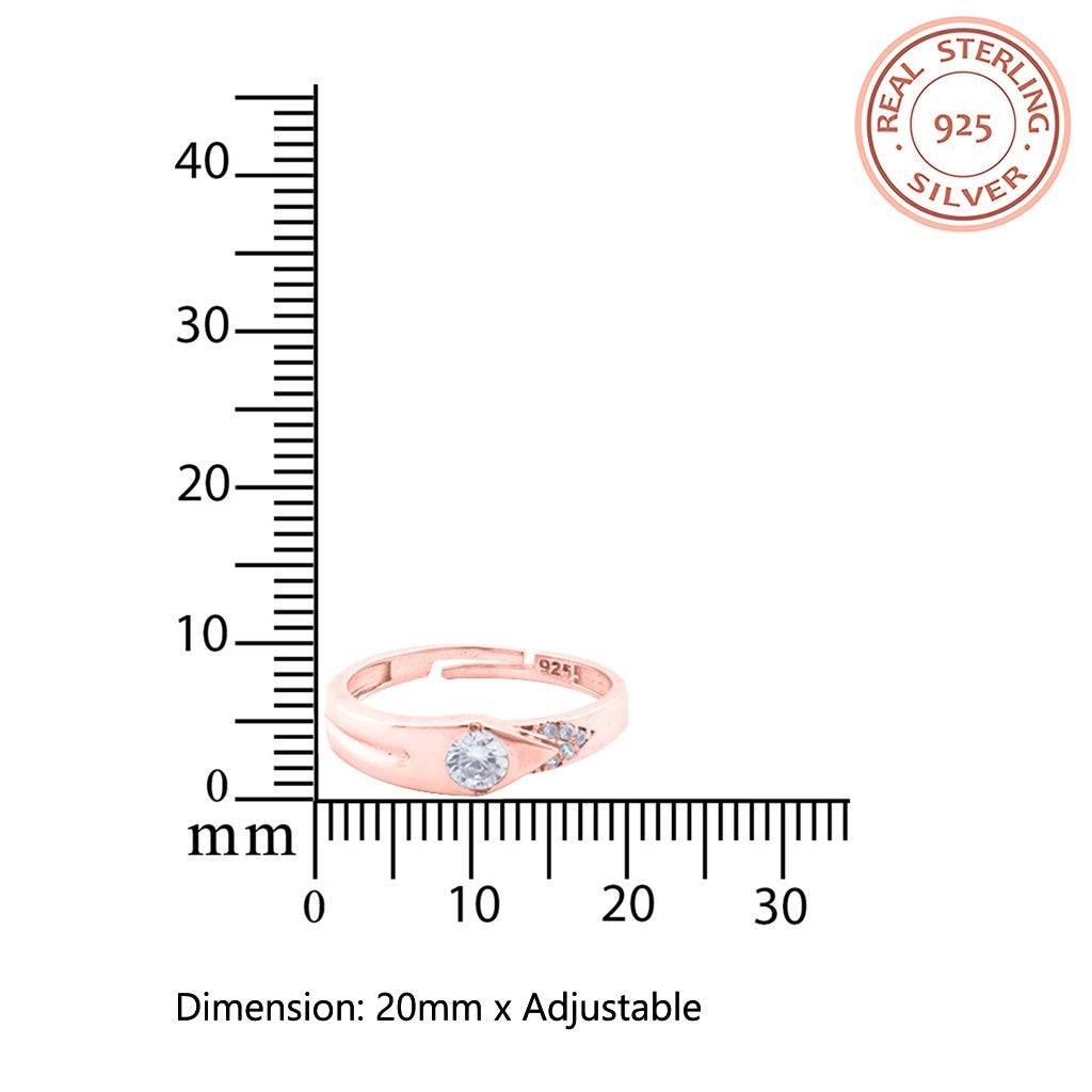Rose Gold Love Unfold Band For Her : ZLCPLR-1003WR