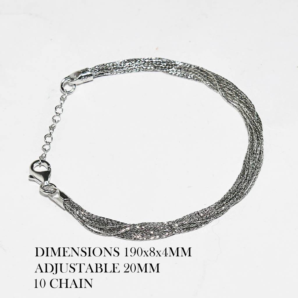 925 Pure Silver Elegant Chain Bracelet : BR1050