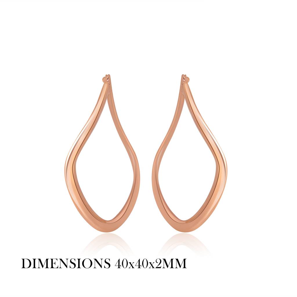 925 Sterling Silver Square Chunky Hoops |Dangle Higgy Earrings : TWP1132