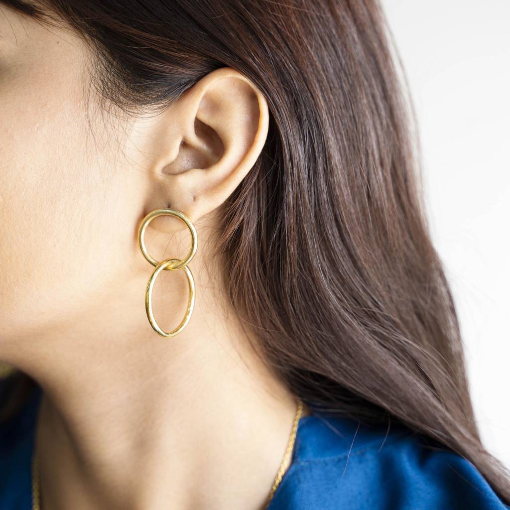 Dainty Double Circular Hoops