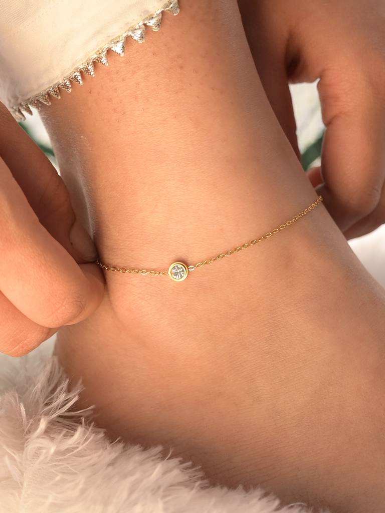 Dainty Diamondâ Anklet : AN010
