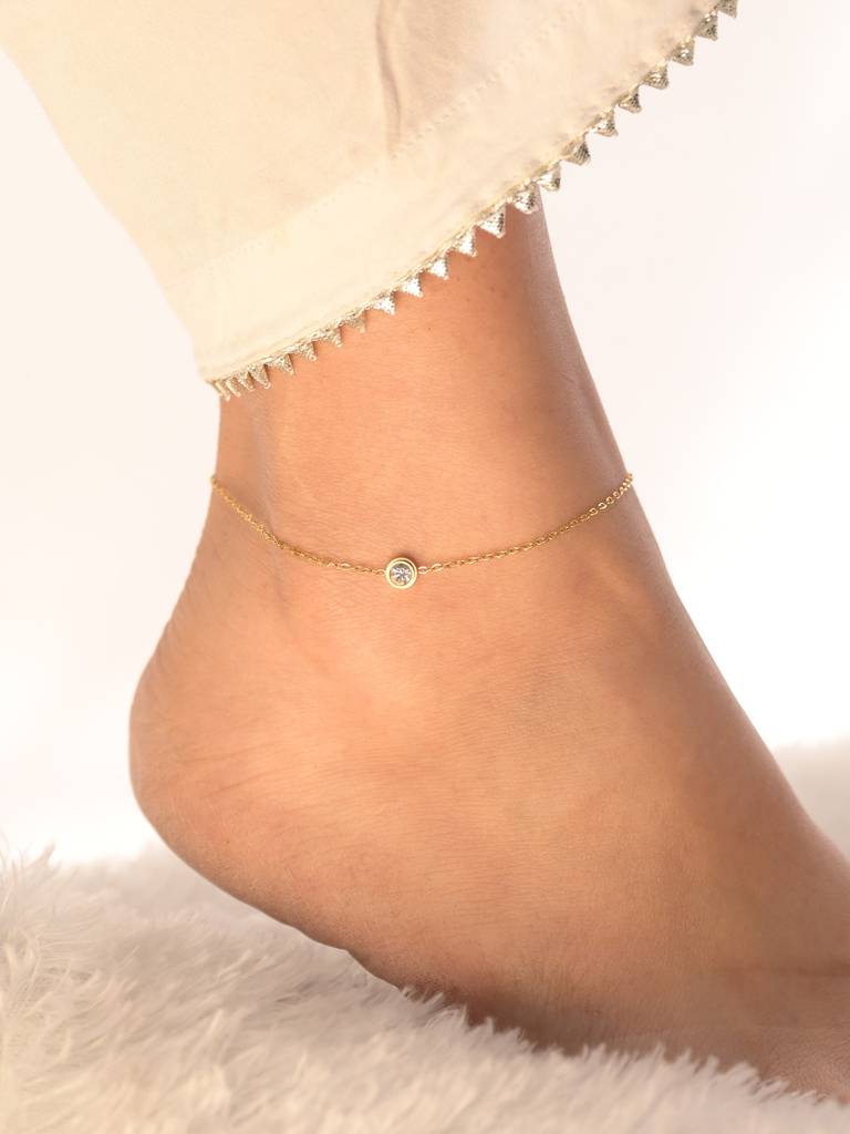 Dainty Diamondâ Anklet : AN010