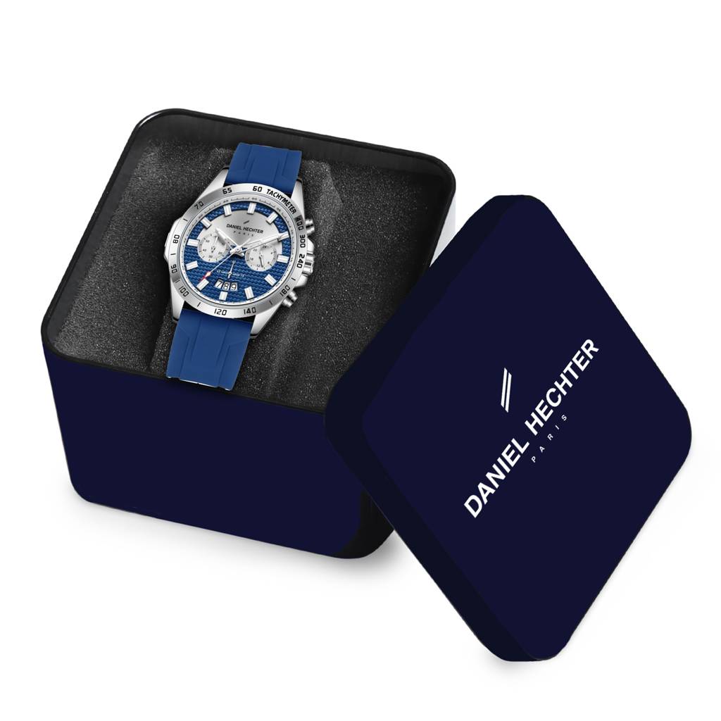 Daniel Hechter Paris Pantheon Collection Pantheon Collection Unique Multifunctional Watch For Men With Textured R : DHM1010-03