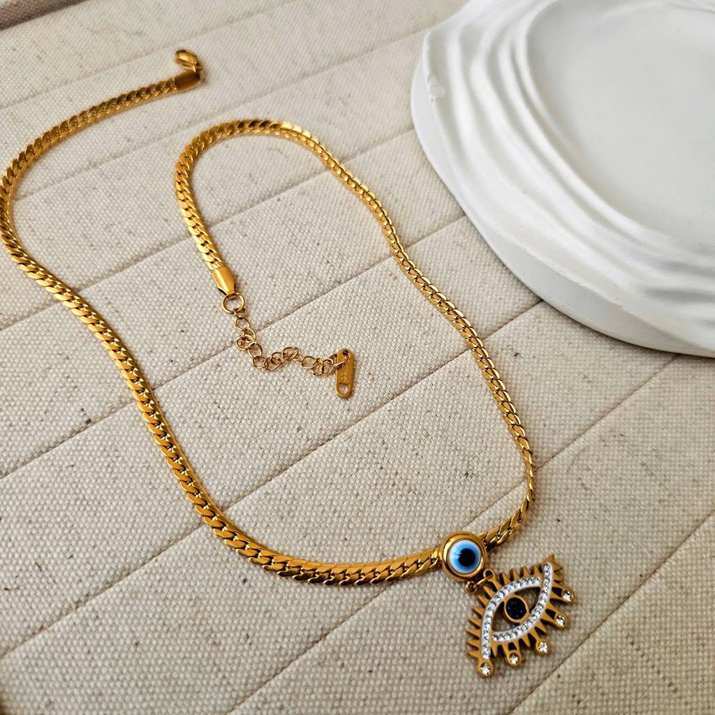 Devil Eye Pendent Necklace : TAA-9708569526550-NECKLACE