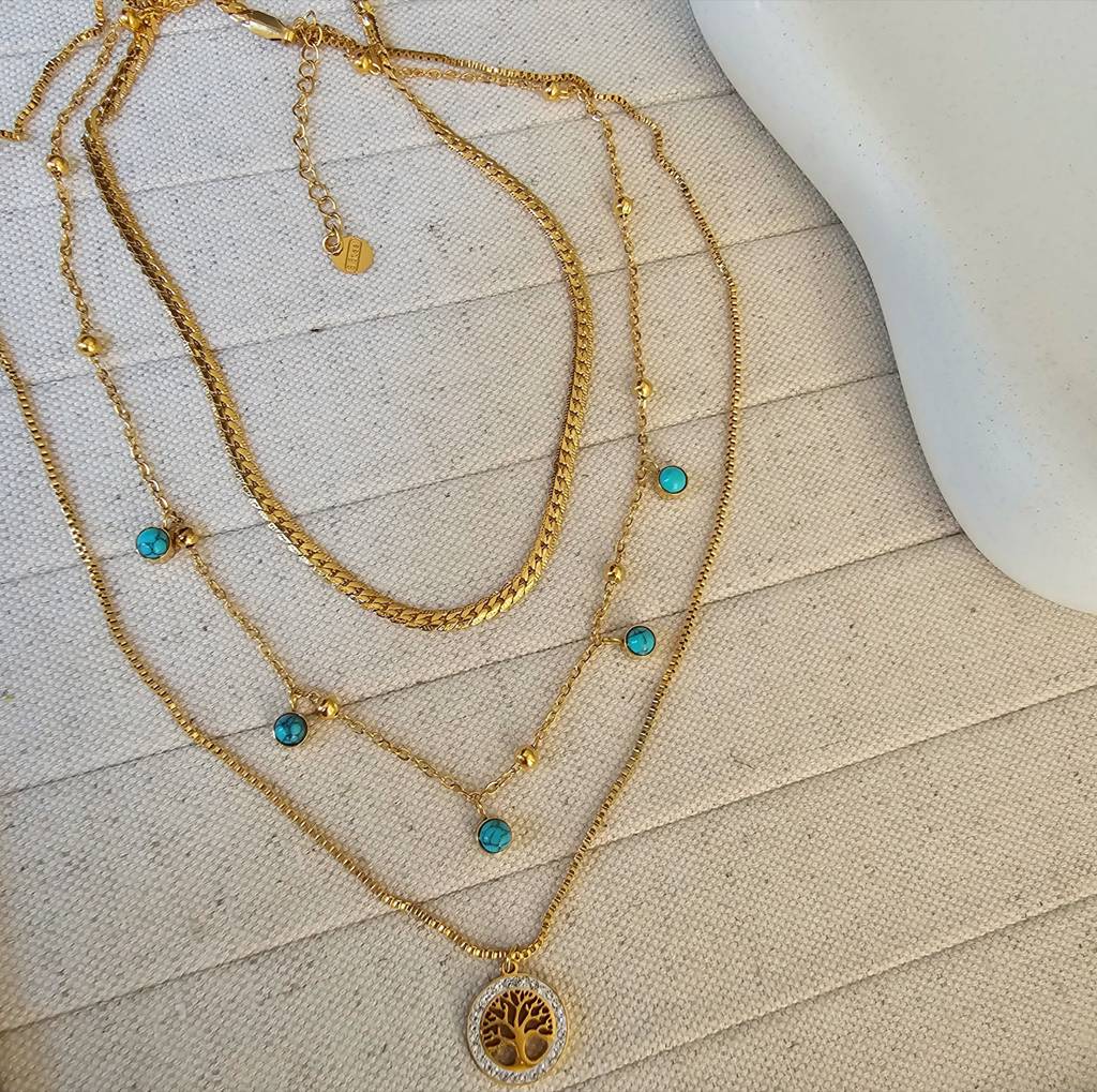 Dream Triple Layered Necklace : TAA-9708118442262-NECKLACE