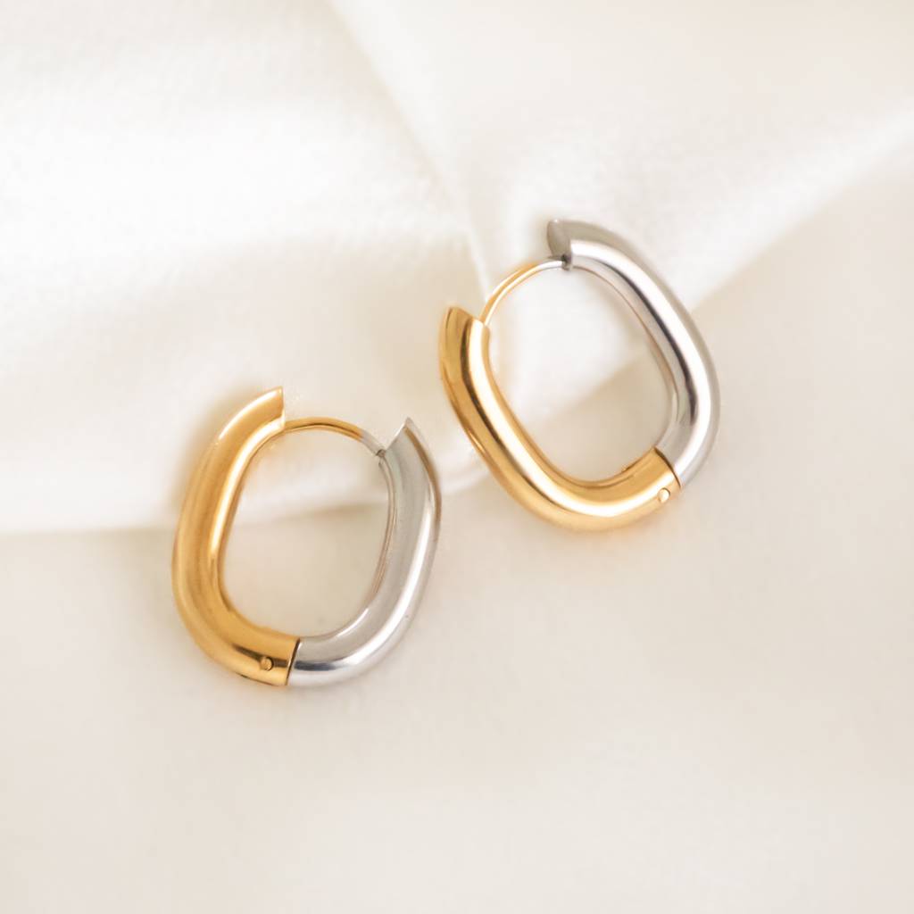 Dual Cloud Hoop Earrings : E506