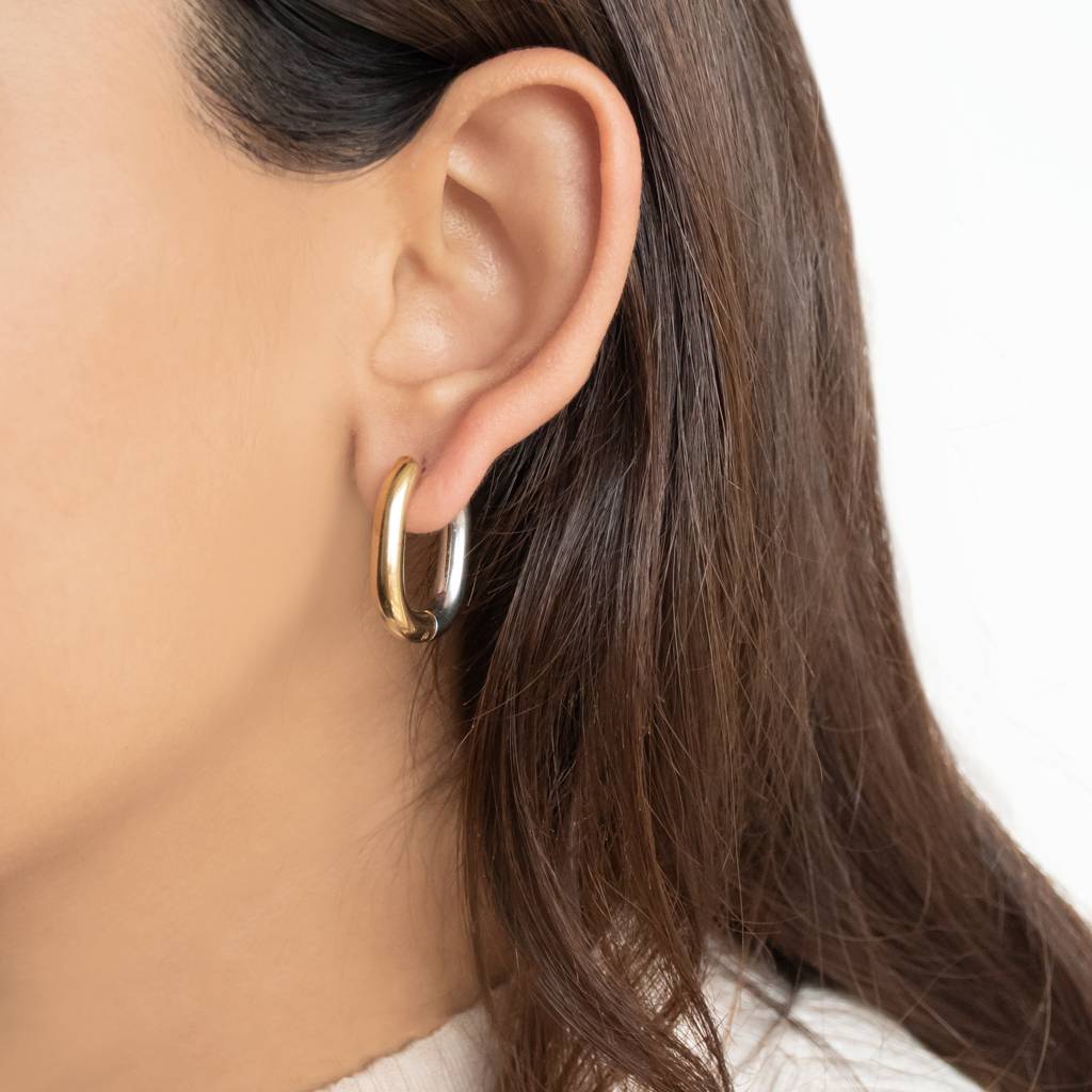 Dual Cloud Hoop Earrings : E506