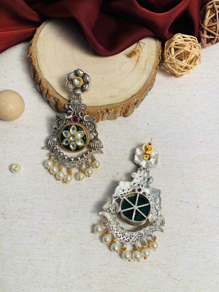 High Quality Dualtone Plated Earring For Women : DualToneEarring27(280)