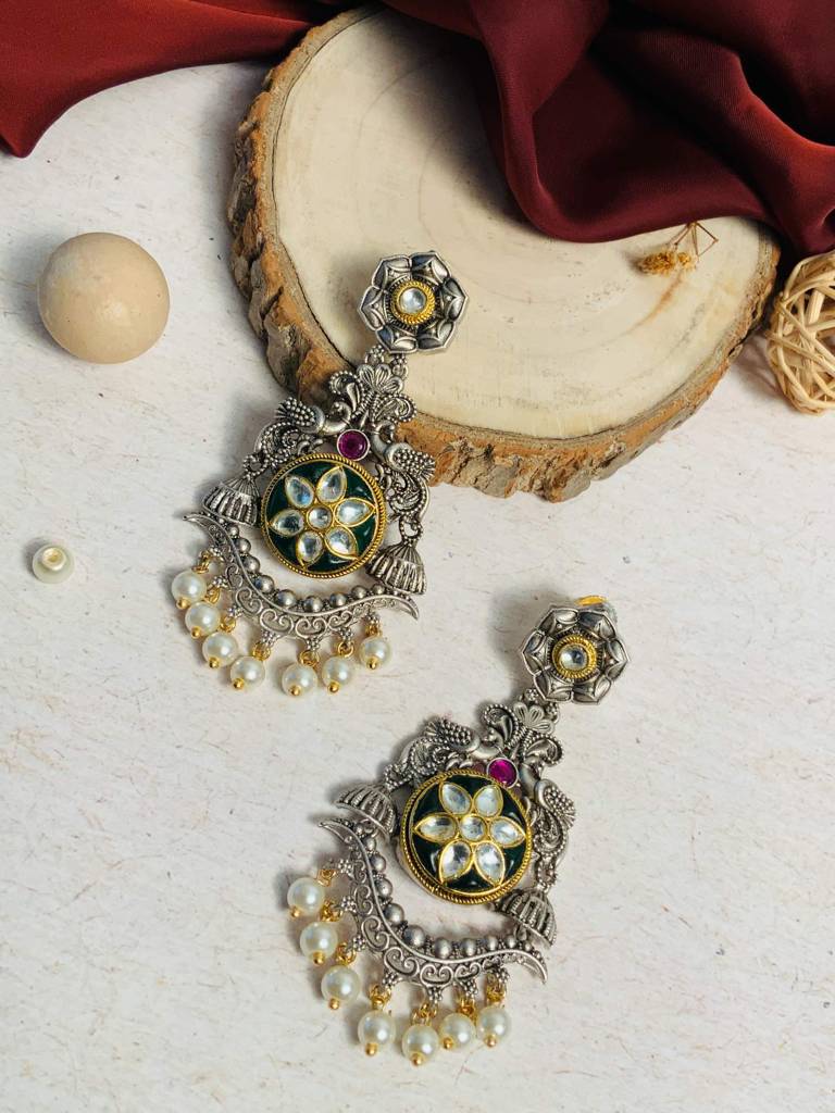 High Quality Dualtone Plated Earring For Women : DualToneEarring27(280)