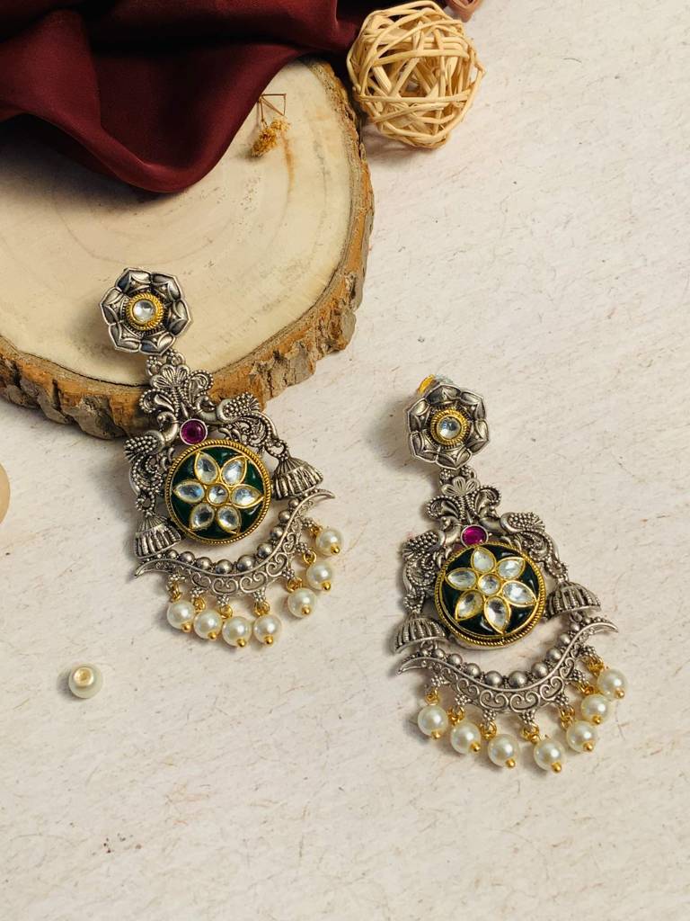 High Quality Dualtone Plated Earring For Women : DualToneEarring27(280)