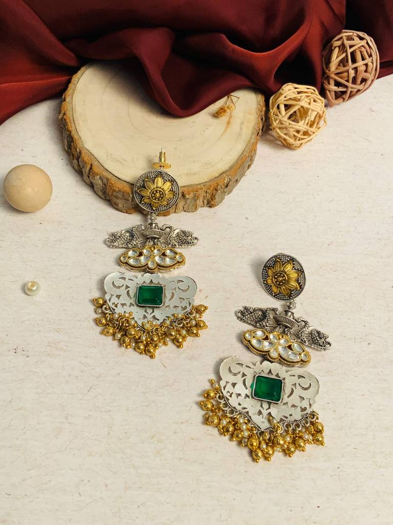 Finely Crafted Dualtone Earring : DualToneEarring28(290)