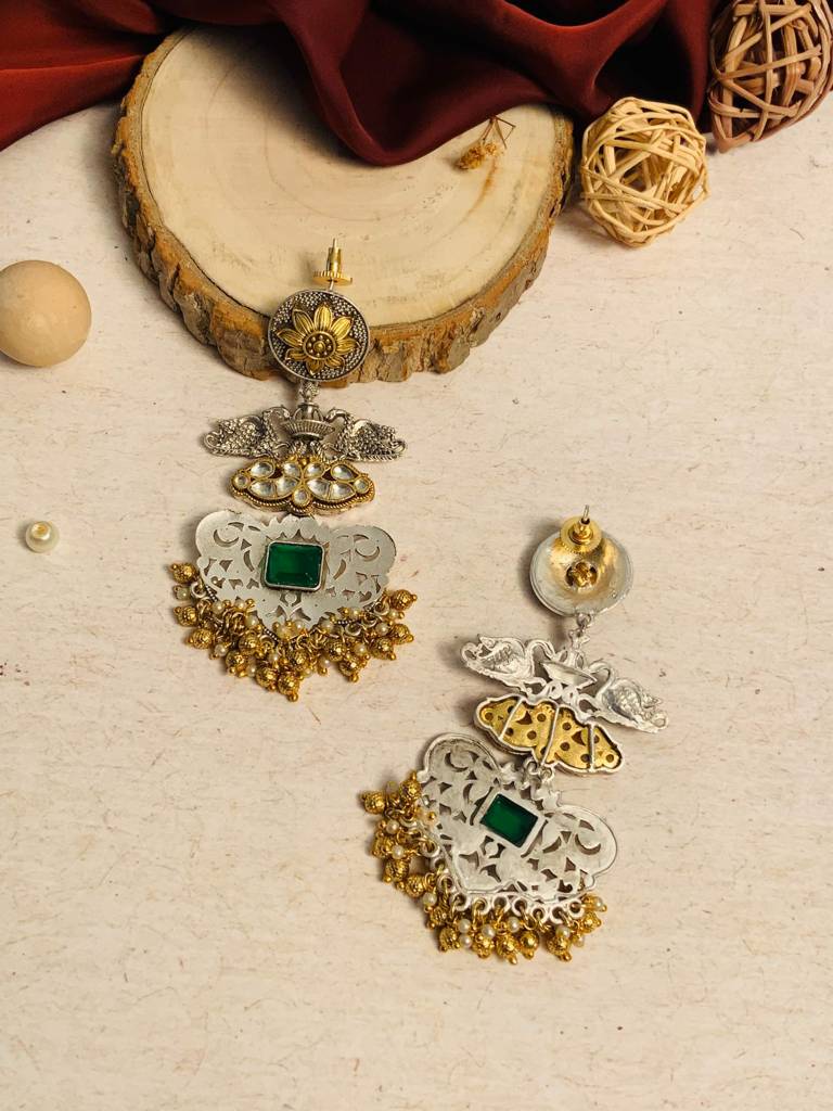 Finely Crafted Dualtone Earring : DualToneEarring28(290)
