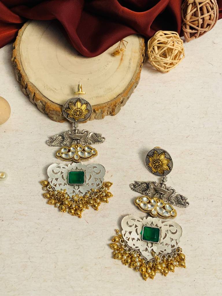 Finely Crafted Dualtone Earring : DualToneEarring28(290)