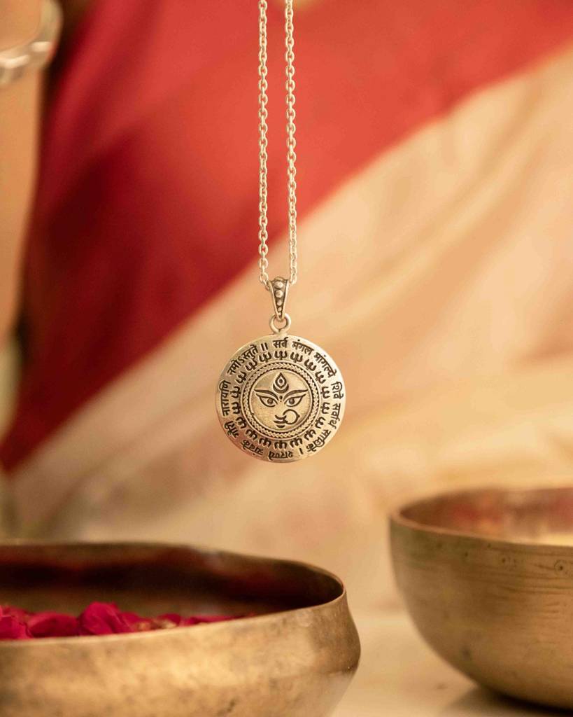 Durga Maa Mantra Auspicious Pendant : SP4905-1