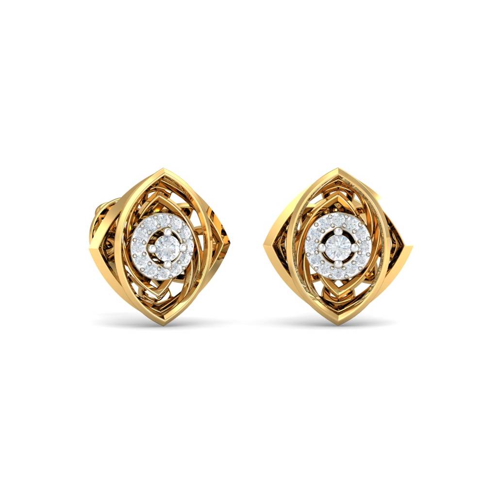 KuberBox 18K Yellow Gold Gaatha Jacket Earrings