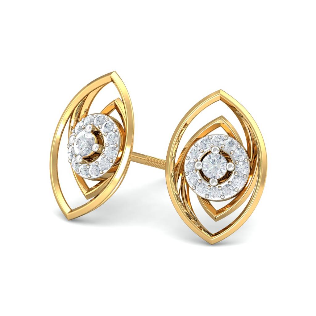 KuberBox 18K Yellow Gold Gaatha Jacket Earrings