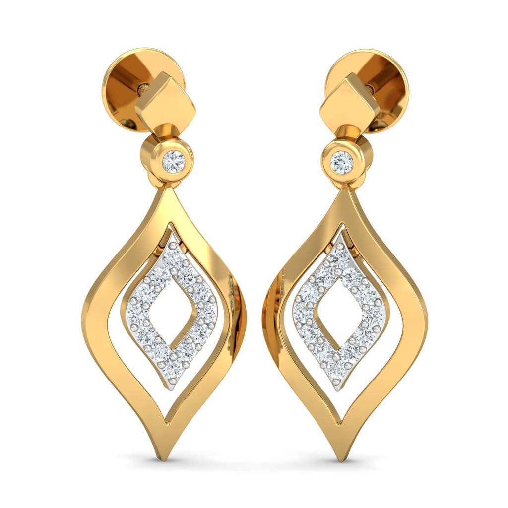 KuberBox 18K Yellow Gold Khatliflow Stud Earrings