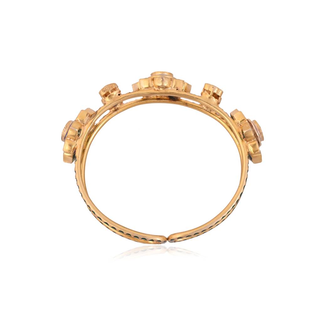 Aurelia Cuff Bracelet In Jadau With Meenakari : E-BRA-130