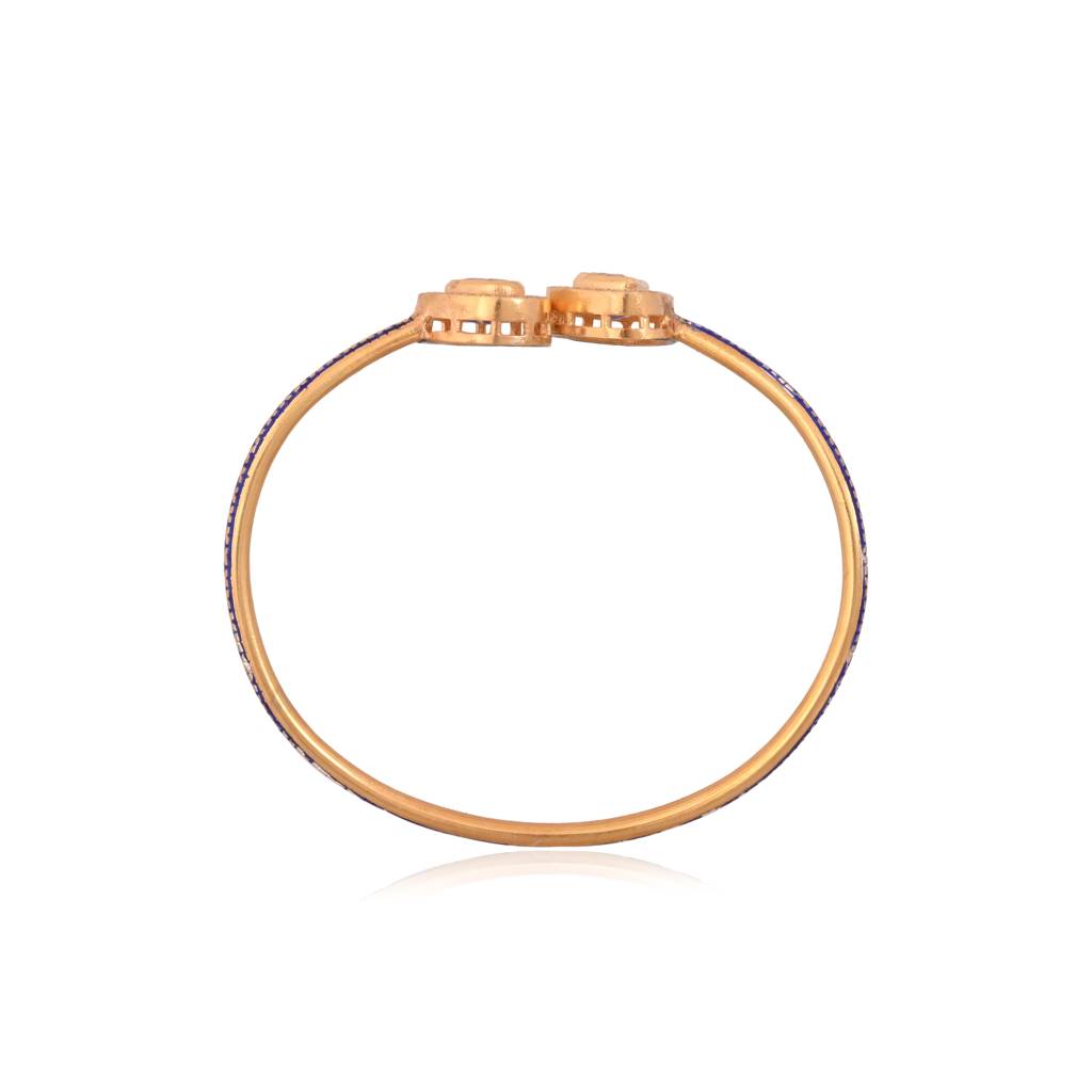 Celeste Cuff Bracelet In Jadau With Meenakari : E-BRA-132