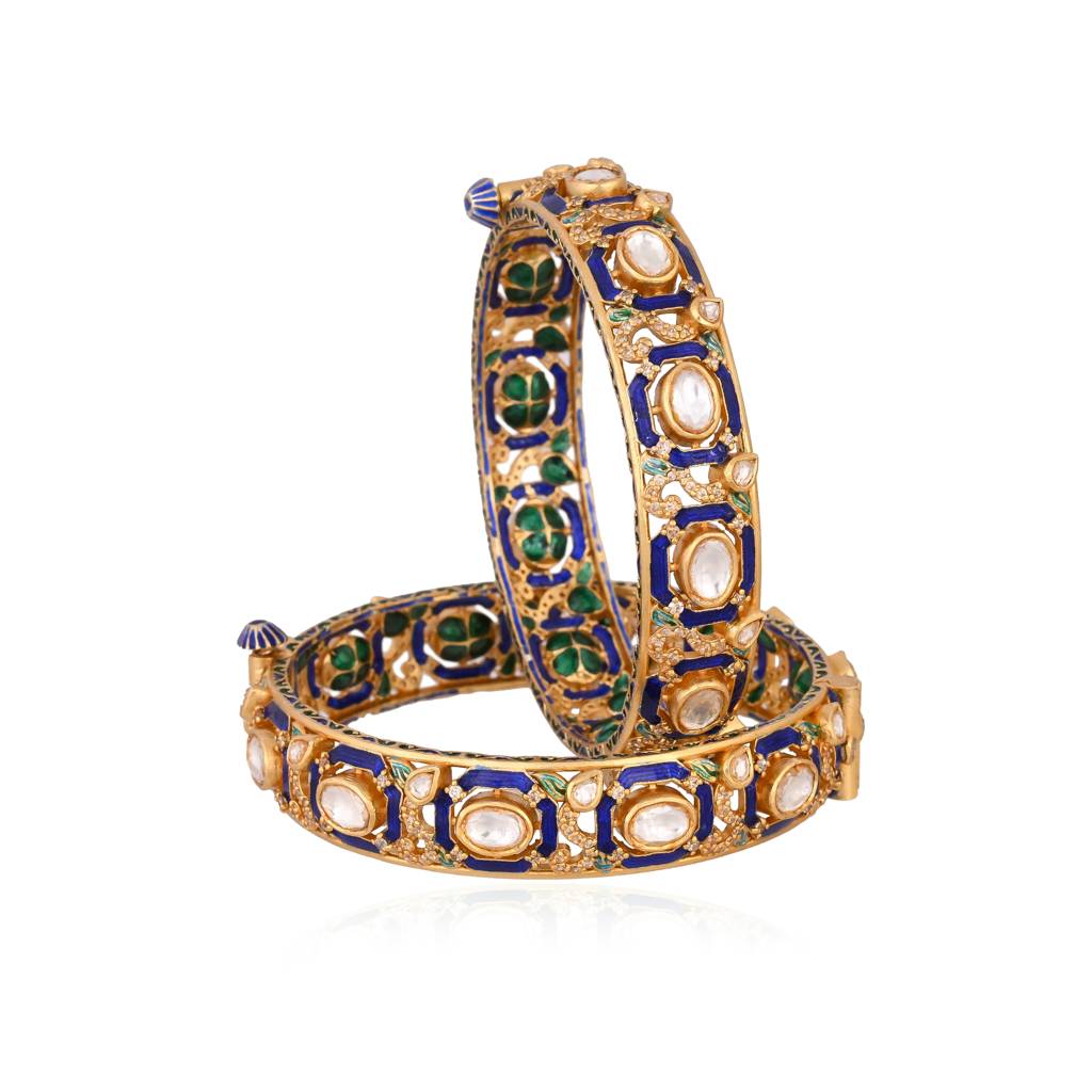 Indira Royale Bangles With Real Meenakari : E-BRA-36