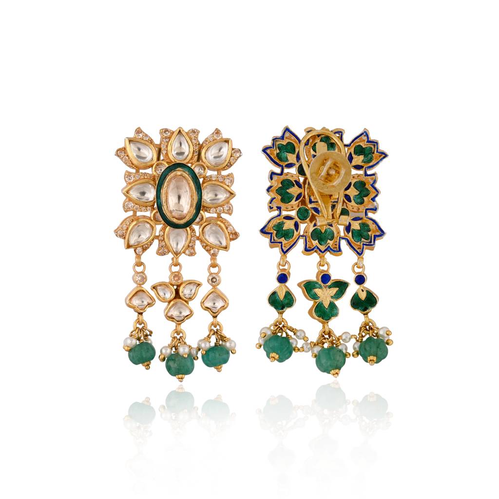 Gul Mehal Jadau Choker Set With Meenakari : E-CH-24