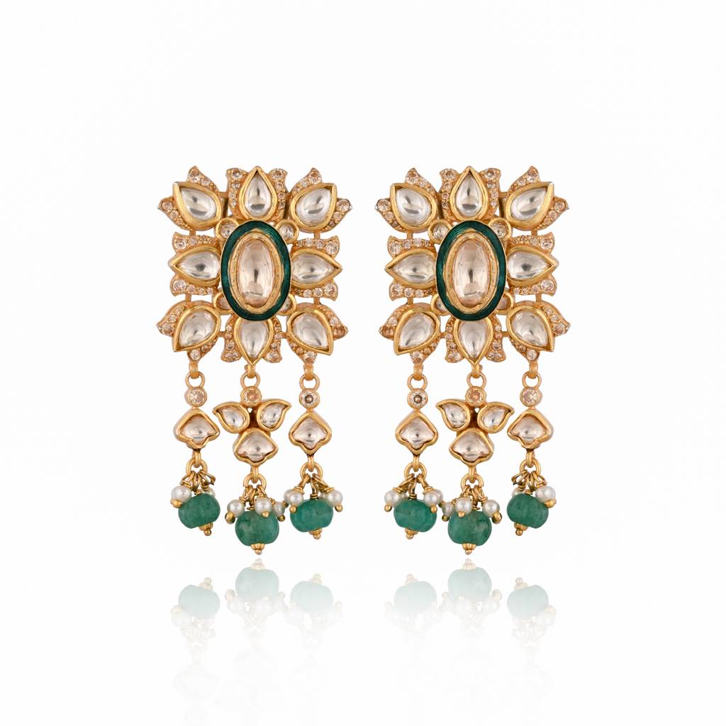 Gul Mehal Jadau Choker Set With Meenakari : E-CH-24